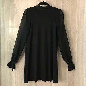Zara Mini Dress with Sheer Sleeves